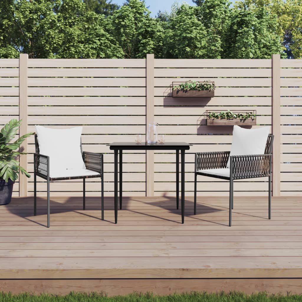 Gartenstühle mit Kissen, 2er Set