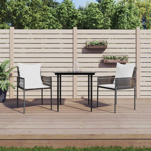 Gartenstühle mit Kissen, 2er Set