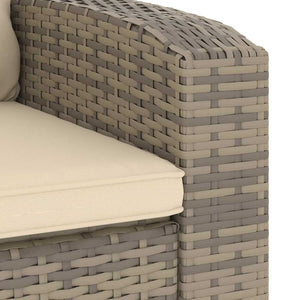 vidaXL Fauteuil de jardin réglable avec coussin Marron clair Résine tressée