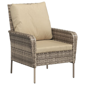 vidaXL Chaise de jardin avec repose-pieds marron clair en poly rotin