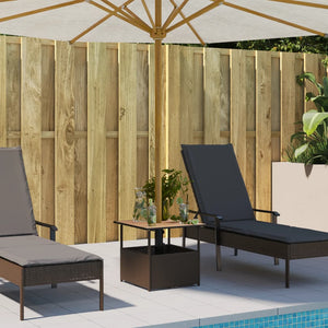 Poly Rattan Gartentisch Braun mit Schirmloch