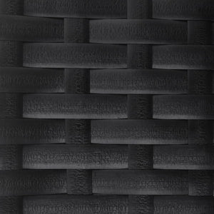 Gartenbank 2-Sitzer Poly Rattan Schwarz