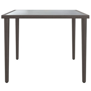Grauer Gartentisch 48x48 cm Stahl