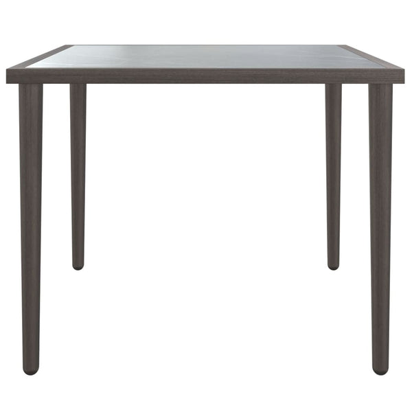 Grauer Gartentisch 48x48 cm Stahl