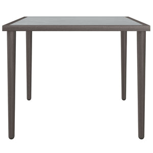Grauer Gartentisch 48x48 cm Stahl