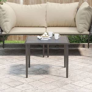 Grauer Gartentisch 48x48 cm Stahl