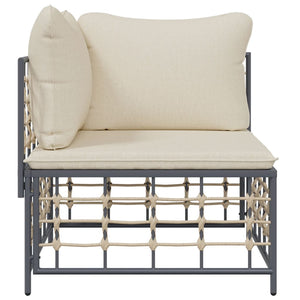 Garten Ecksofa mit Beige Kissen
