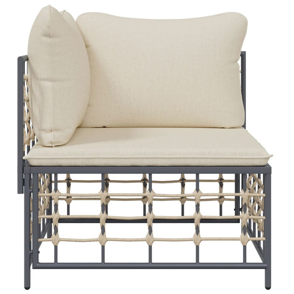 Garten Ecksofa mit Beige Kissen