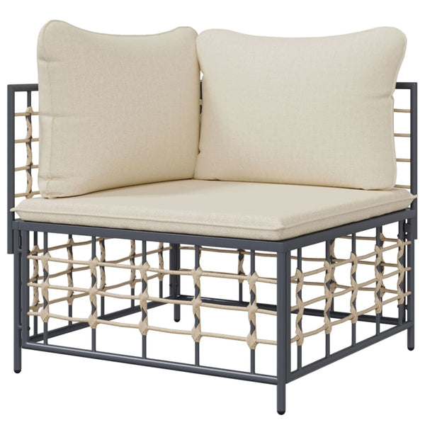 Garten Ecksofa mit Beige Kissen