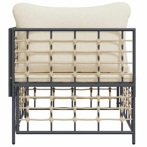 Garten Ecksofa mit Beige Kissen