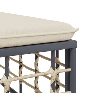 Garten Ecksofa mit Beige Kissen