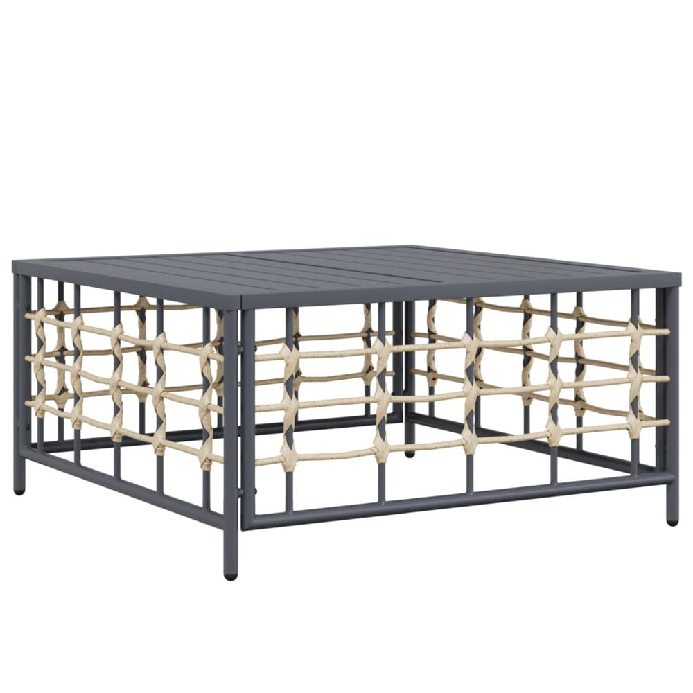 Anthrazit Gartentisch 70x70 cm Poly Rattan