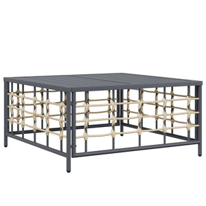 Anthrazit Gartentisch 70x70 cm Poly Rattan