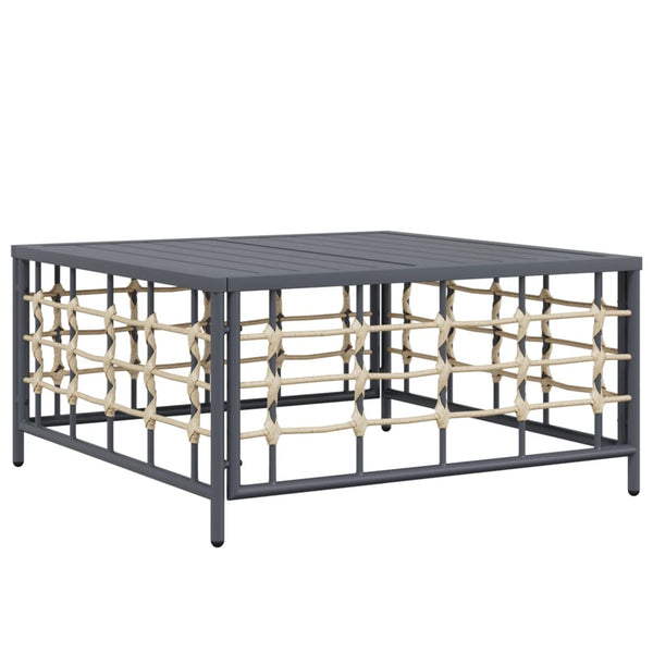 Anthrazit Gartentisch 70x70 cm Poly Rattan