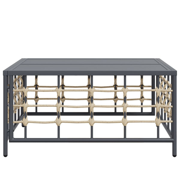 Anthrazit Gartentisch 70x70 cm Poly Rattan