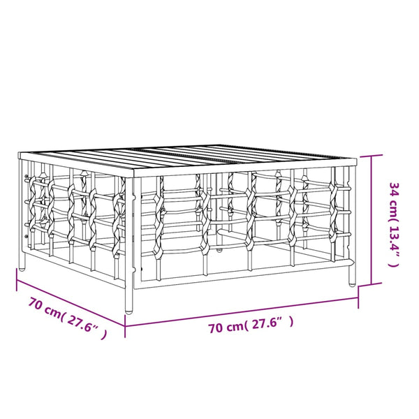 Anthrazit Gartentisch 70x70 cm Poly Rattan