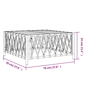 Weißer Gartentisch 70x70 cm