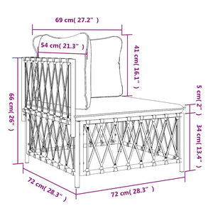 Garten Ecksofa Anthrazit mit Kissen