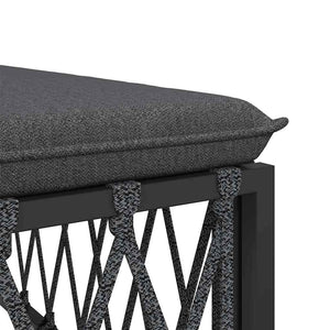 vidaXL Garden Center Sofa with Cushions Anthracite Fabric