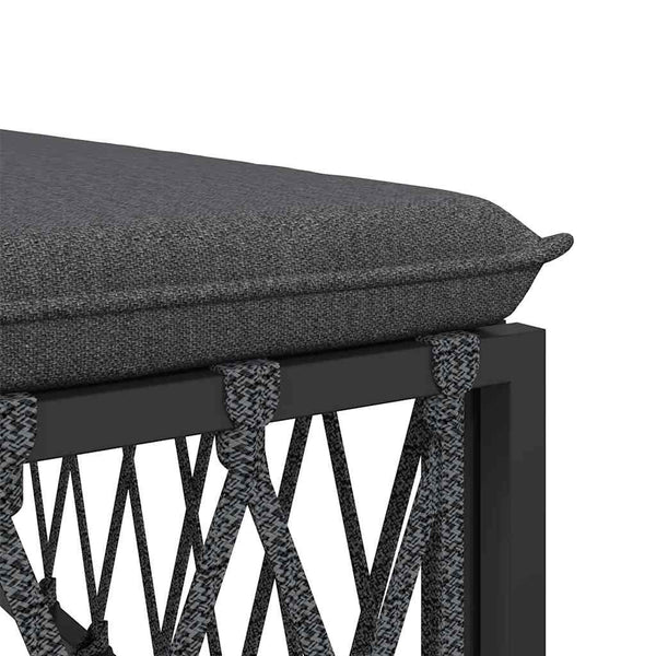 vidaXL Garden Center Sofa with Cushions Anthracite Fabric
