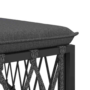 Gartenhocker Anthrazit mit Kissen