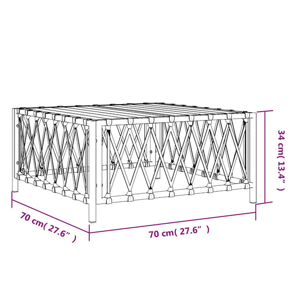 Anthrazit Gartentisch 70x70 cm