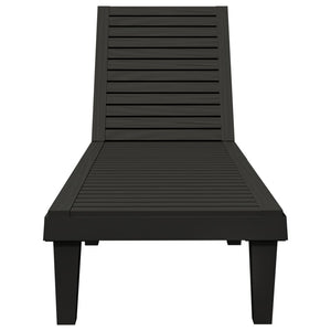 vidaXL Bain de soleil Noir 155x58x83 cm Polypropylène