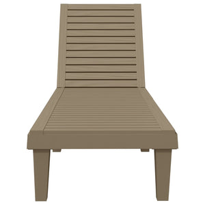 vidaXL Chaise longue Marron clair 155x58x83 cm Polypropylène