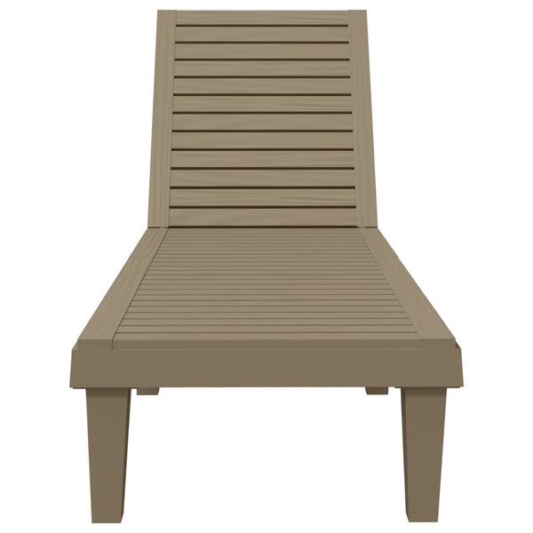 vidaXL Chaise longue Marron clair 155x58x83 cm Polypropylène