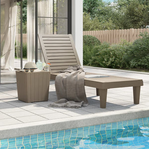 vidaXL Chaise longue Marron clair 155x58x83 cm Polypropylène