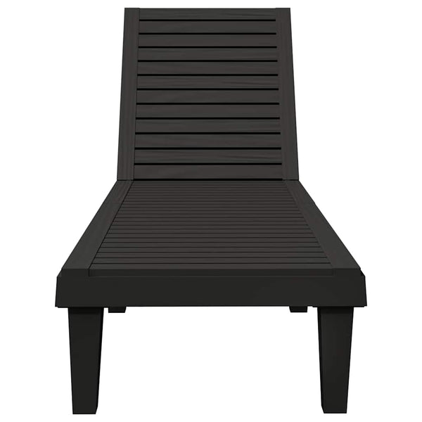 Sonnenliegen 2er Set Schwarz Polypropylen