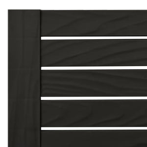vidaXL Double chaise longue noire 155x138x83 cm polypropylène