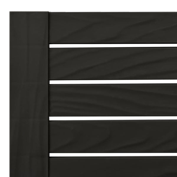 vidaXL Double chaise longue noire 155x138x83 cm polypropylène