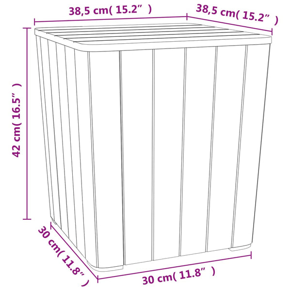 Gartentisch Schwarz mit Staufach