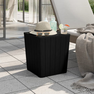 Gartentisch Schwarz mit Staufach
