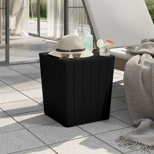 Gartentisch Schwarz mit Staufach