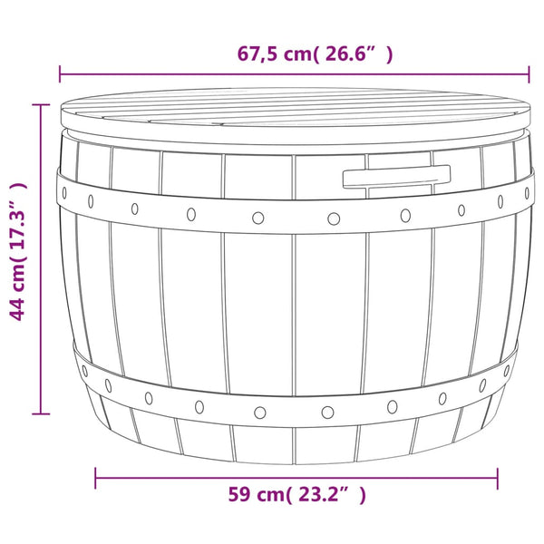 3-in-1 Gartenbox Schwarz Polypropylen