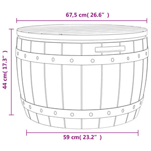 3-in-1 Gartenbox Hellbraun