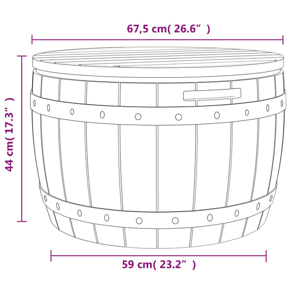 3-in-1 Gartenbox Hellbraun