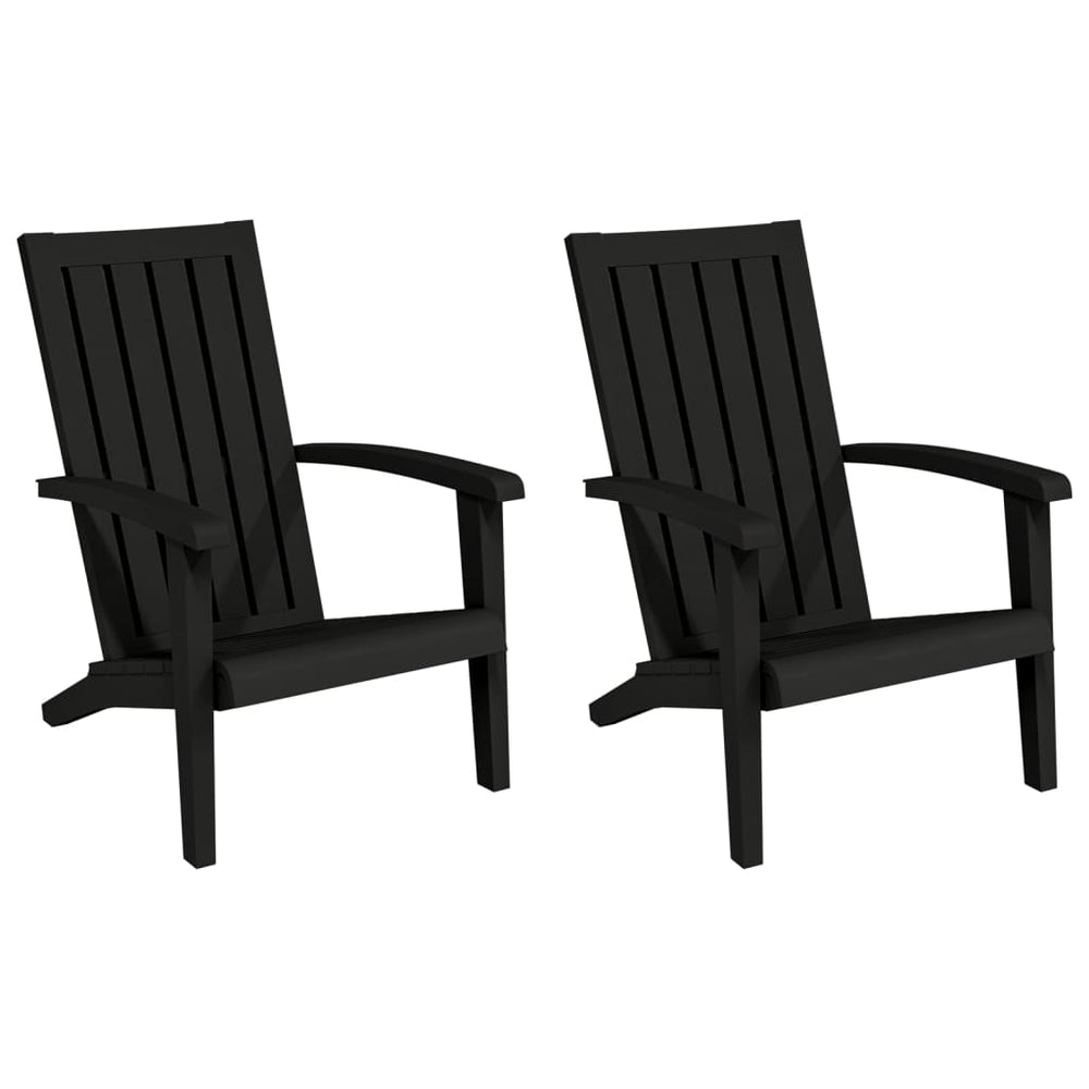 Adirondack Gartenstühle 2er Set Schwarz