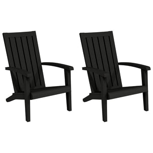Adirondack Gartenstühle 2er Set Schwarz