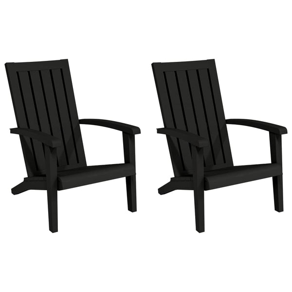 Adirondack Gartenstühle 2er Set Schwarz