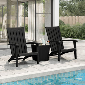 Adirondack Gartenstühle 2er Set Schwarz