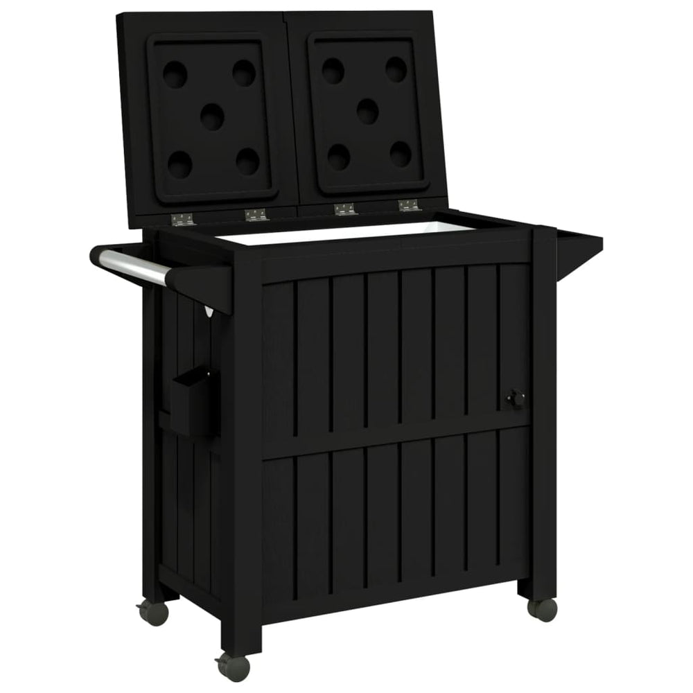 vidaXL 3-in-1 Serving Trolley Black Polypropylene