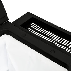Schwarzer 3-in-1 Servierwagen mit Kühlbox