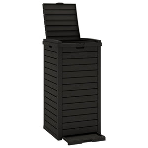 Schwarze Outdoor-Mülltonne 118L