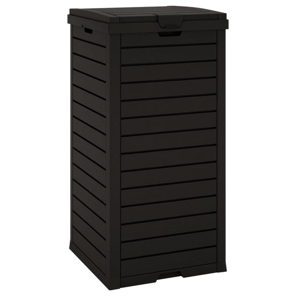 Schwarze Outdoor-Mülltonne 118L