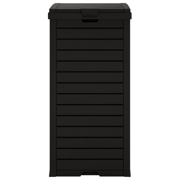 Schwarze Outdoor-Mülltonne 118L