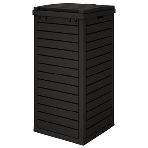 Schwarze Outdoor-Mülltonne 118L