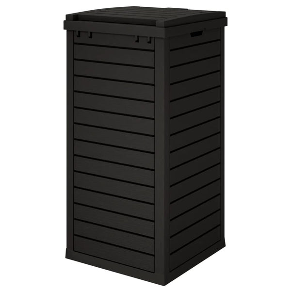 Schwarze Outdoor-Mülltonne 118L